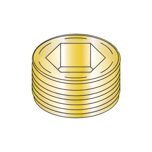 3/8 Flush Seating Socket Pipe Plug Brass-Bolt Demon