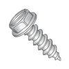 6-20 x 3/8 Slot Ind Hex Wash Self Tapping Screw Type AB Fully Threaded 18-8 Stainless Steel-Bolt Demon