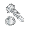 8-32 x 1/2 Unslot Ind Hexwasher Serrated Self Drilling Screw Full Thread Zinc Bake-Bolt Demon
