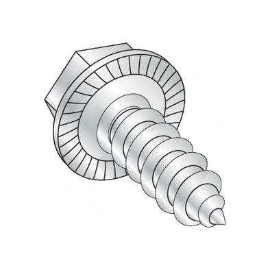 5/16-12 x 1 Unslotted Indented Hex Washer Serrated Self Tap Screw Type AB Full Thrd Zinc-Bolt Demon
