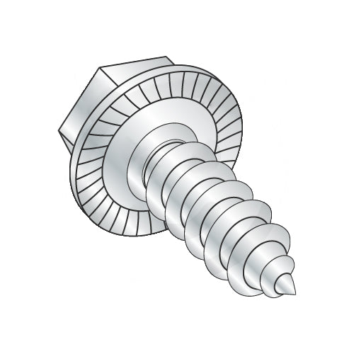 5/16-12 x 1 Unslotted Indented Hex Washer Serrated Self Tap Screw Type AB Full Thrd Zinc-Bolt Demon