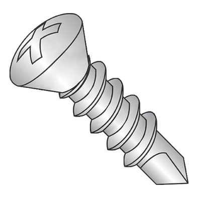 10-16 x 1 Phil Oval Self Drill Screw Full Thread Zinc Nickel Bake 1,000 hours Salt Spray-Bolt Demon