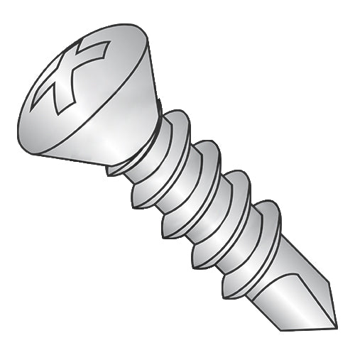 10-16 x 1 Phil Oval Self Drill Screw Full Thread Zinc Nickel Bake 1,000 hours Salt Spray-Bolt Demon