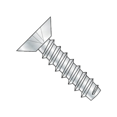 2-32 x 3/16 Phillips Flat Undercut Self Tapping Screw Type B Fully Threaded Zinc-Bolt Demon