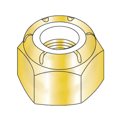 1/2-13 NE Nylon Insert Hex Lock Nut Zinc Yellow-Bolt Demon