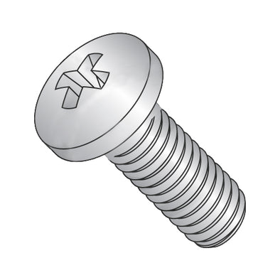 8-32 x 1 3/8 Phillips Pan Machine Screw Fully Threaded 18-8 Stainless Steel-Bolt Demon