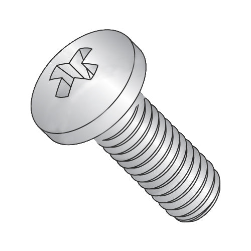 8-32 x 1 3/8 Phillips Pan Machine Screw Fully Threaded 18-8 Stainless Steel-Bolt Demon