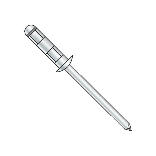 1/8 x .039-.354 Steel Fix Dome Rivet Zinc-Bolt Demon