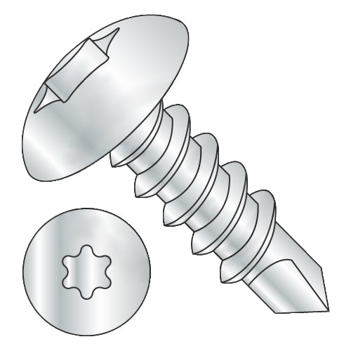 10-16 x 3/4 6 Lobe Truss Self Drilling Screw Fully Threaded Zinc-Bolt Demon