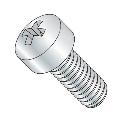 8-32 x 5/16 Phillips Fillister Head Machine Screw Fully Threaded Zinc-Bolt Demon