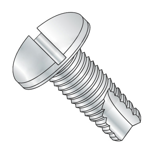 8-32 x 1 Slotted Pan Thread Cutting Screw Type 23 Fully Threaded Zinc-Bolt Demon