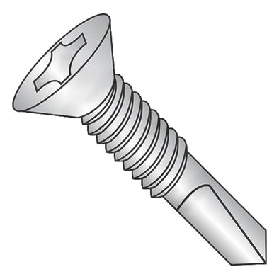 12-24 x 2 3/4 Phil Flat Full Thrd Self Drill Machine Scr Thrd #4 Pt ZincBake 1000hr Salt Spray-Bolt Demon