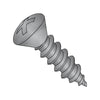6-20 x 3/8 Phillips Oval Self Tapping Screw Type AB Fully Threaded Black Zinc-Bolt Demon