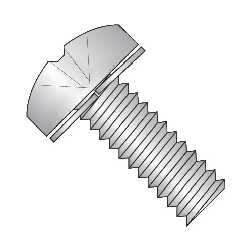 8-32 x 5/8 Phillips Pan Split Lock Washer Sems Fully Threaded 18-8 Stainless Steel-Bolt Demon