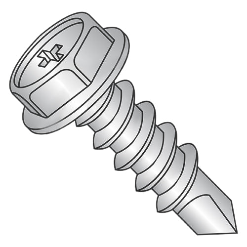 8-18 x 1 Phil Hexwasher Full Thread Self Drill Scr Zinc Nickel Bake 1000hours Salt Spray-Bolt Demon