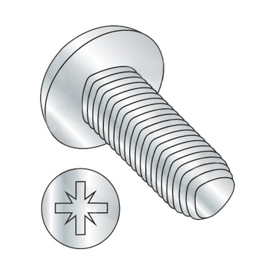 6-32 x 1/4 Pozi Drive Pan Taptite Alternative Thread Rolling Screw Full Thrd Zinc &Wax-Bolt Demon