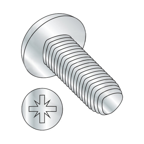 6-32 x 1/4 Pozi Drive Pan Taptite Alternative Thread Rolling Screw Full Thrd Zinc &Wax-Bolt Demon