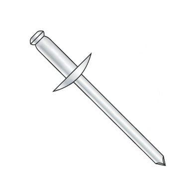 5/32 x .50-.62 Large Flange Aluminum Rivet with Aluminum Mandrel-Bolt Demon