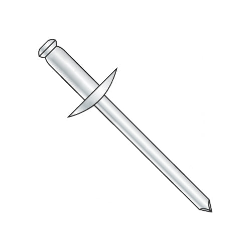 5/32 x .50-.62 Large Flange Aluminum Rivet with Aluminum Mandrel-Bolt Demon