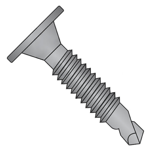 1/4-20 x 1 Phil Wafer Head #3 Point Self Drill Machine Screw Thd Full Thrd Black Oxide Oil-Bolt Demon