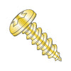 4-24 x 3/16 Phillips Pan Self Tapping Screw Type AB Fully Threaded Zinc Yellow and Bake-Bolt Demon