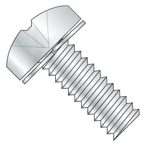 M3-0.5 x 10 Metric DIN 7985A Phil Pan Sem type H DIN 127B Split Lockwasher Full Thrd Zinc-Bolt Demon