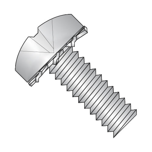 4-40 x 1/4 Phillips Pan External Sems Machine Screw Fully Threaded 410 Stainless Steel-Bolt Demon