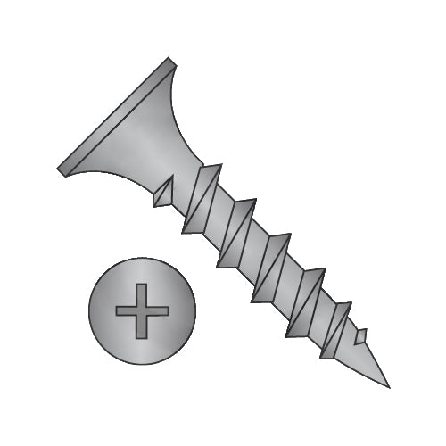 6 x 1 3/4 Phillips Bugle Head Coarse Thread Drywall Screw Black Phosphate Particle Board-Bolt Demon