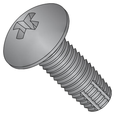 10-32 x 1/2 Phillips Truss Thread Cutting Screw Type F Fully Threaded Black Oxide-Bolt Demon