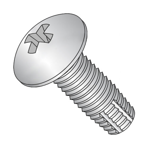 8-32 x 3/8 Phill Full Contour Truss Thread Cutting Screw Type F Fully Threaded 18-8 S/steel-Bolt Demon