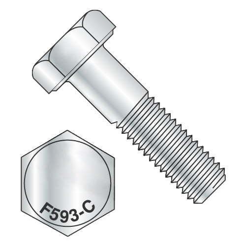 1/2-13 x 1/2 Hex Cap Screw 18-8 Stainless Steel-Bolt Demon