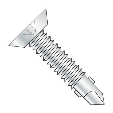 12-24 x 2 1/2 Phillips Flat Undercut Full Thrd Self Drill w/Wings Machine Screw Thrd Zinc Bake-Bolt Demon