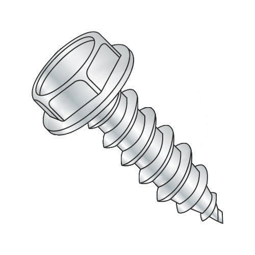 5/16-12 x 1 3/4 Unslotted Indented Hex Washer Self Tapping Screw Type AB Fully Threaded Zinc-Bolt Demon