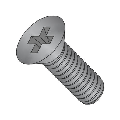 M6-1.0 x 30 DIN 965 & ISO 7046 Metric Phillips Flat Machine Screw Full Thread Black Ox & Oil-Bolt Demon