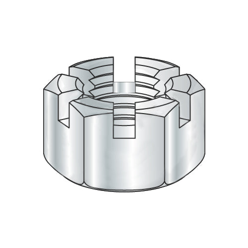 3/8-24 Slotted Hex Nut Zinc-Bolt Demon