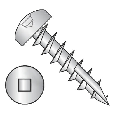 8-11 x 5/8 Square Drive Pan Head Deep Thread Screw Type 17 Full Thread Zinc-Bolt Demon