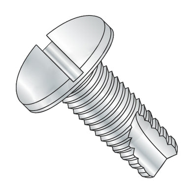 8-32 x 1/2 Slotted Pan Thread Cutting Screw Type 23 Fully Threaded Zinc-Bolt Demon