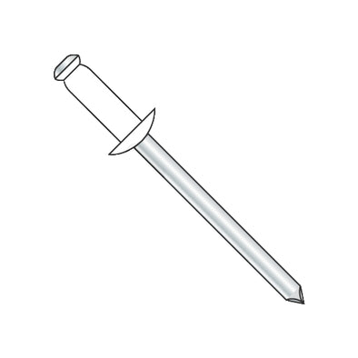 1/8 x .06-.12 Steel Rivet with Steel Mandrel with White Eyelet-Bolt Demon