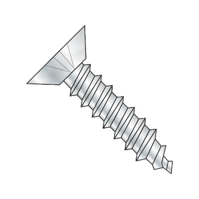 10-12 x 1 1/2 Phillip Flat Undercut Self Tapping Screw Type A Fully Threaded Zinc-Bolt Demon
