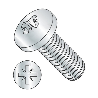 6-32 x 1/4 Pozi Drive Alternative Type 1A Recess Pan Mach Scr Fully Thrd Zinc-Bolt Demon