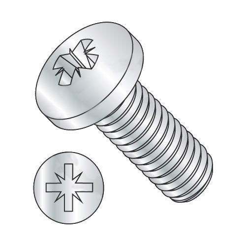 6-32 x 1/4 Pozi Drive Alternative Type 1A Recess Pan Mach Scr Fully Thrd Zinc-Bolt Demon