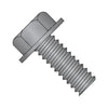 8-32 x 3/8 Unslotted Indented Hex Washer Head Machine Screw Fully Threaded Black Oxide-Bolt Demon