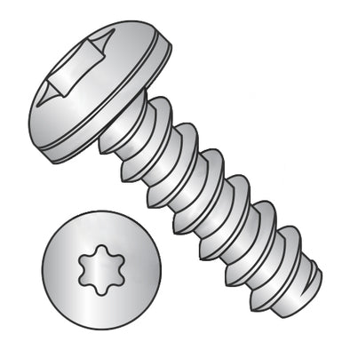 6-20 x 3/8 6-Lobe Pan Self Tapping Screw Type B Fully Threaded 18-8 Stainless Steel-Bolt Demon