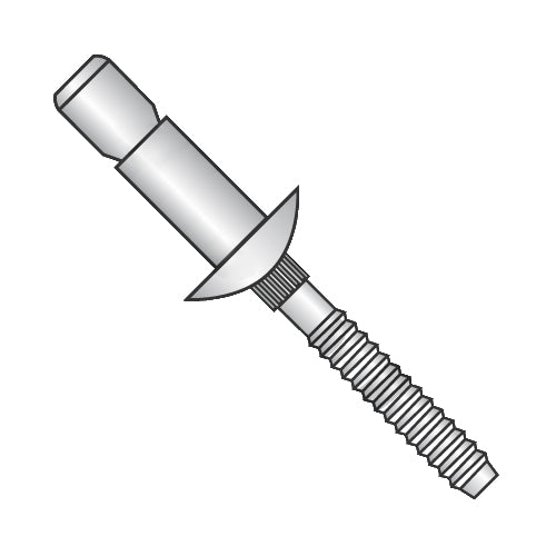 1/4X.350-.625 Prutruding Hd Struct Rivet Stainless Steel-Bolt Demon