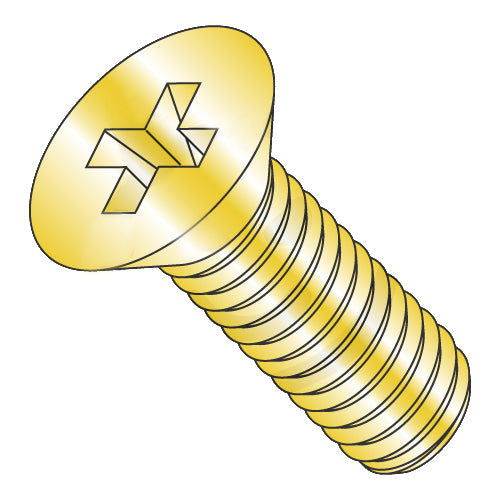 4-40x1 MS35190 Military Phillips Flat 82 Degree Full Thread Machine Screw Cadmium-Bolt Demon