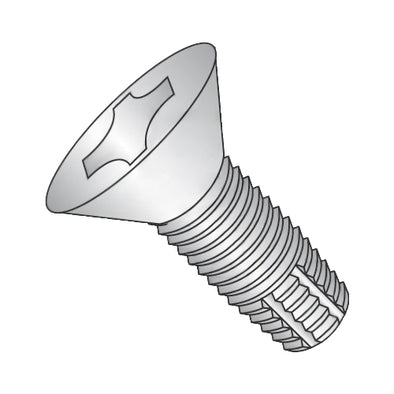 1/4-20 x 1 Phillips Flat Thread Cutting Screw Type F Fully Threaded 410 Stainless Steel-Bolt Demon