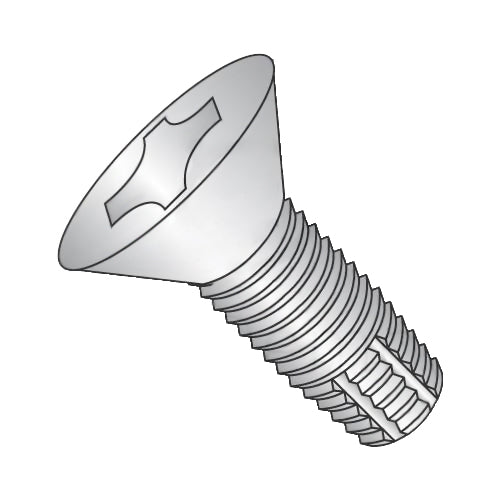 1/4-20 x 1 Phillips Flat Thread Cutting Screw Type F Fully Threaded 410 Stainless Steel-Bolt Demon