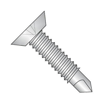 12-24 x 11/16 Phillips Flt U/C Full Thread Self Drill Scr Machine Sc Thread 410 Stainless-Bolt Demon