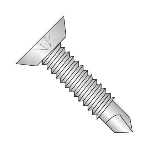 12-24 x 11/16 Phillips Flt U/C Full Thread Self Drill Scr Machine Sc Thread 410 Stainless-Bolt Demon