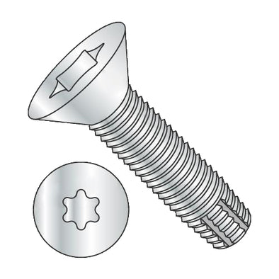 12-24 x 1 Six Lobe Flat Thread Cutting Screw Type F Fully Threaded Zinc-Bolt Demon